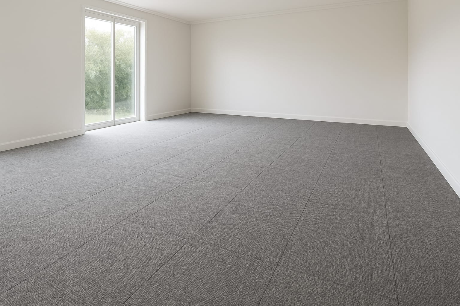 Textilplattor Heltäckningsmatta Golvplattor Mattplattor Kontor Klassrum Matta Kontorsgolv Renovering grå färg - Bild 2